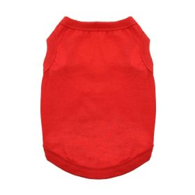 100% Cotton Dog Tanks (Color: Flame Scarlet Red, size: 3X-Large)