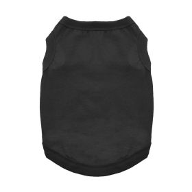100% Cotton Dog Tanks (Color: Jet Black, size: X-Large)