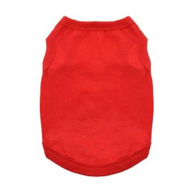 100% Cotton Dog Tanks (Color: Flame Scarlet Red, size: large)