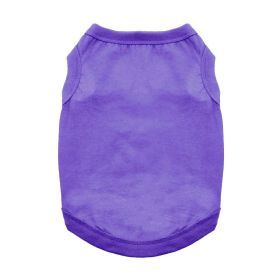 100% Cotton Dog Tanks (Color: Ultra Violet, size: large)